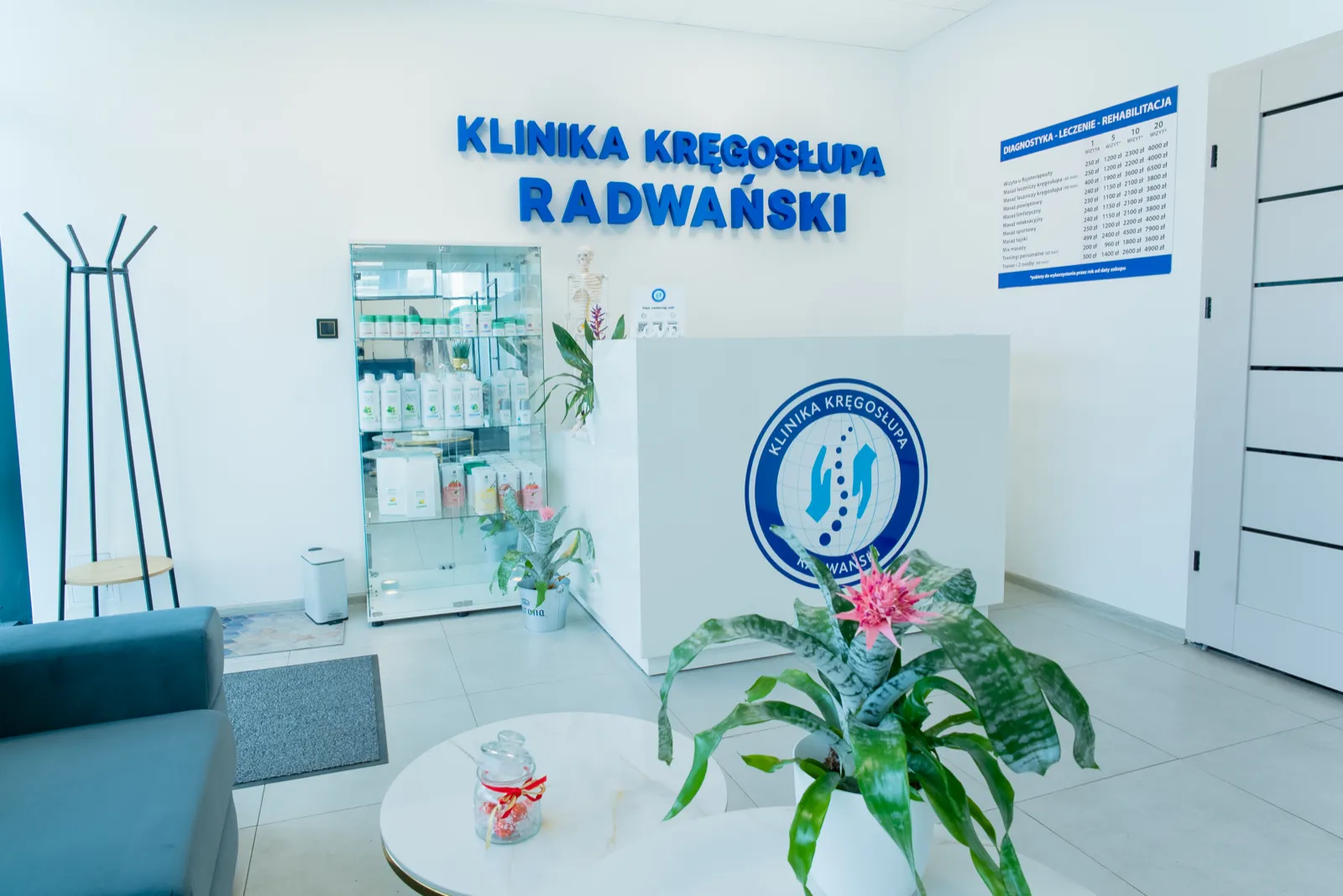 Recepcja Kliniki Kręgosłupa Radwański